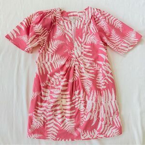 Flora Bea NYC Womens Short Dress Shortsleeve Cotton Vneck Floral Resort Summer S
